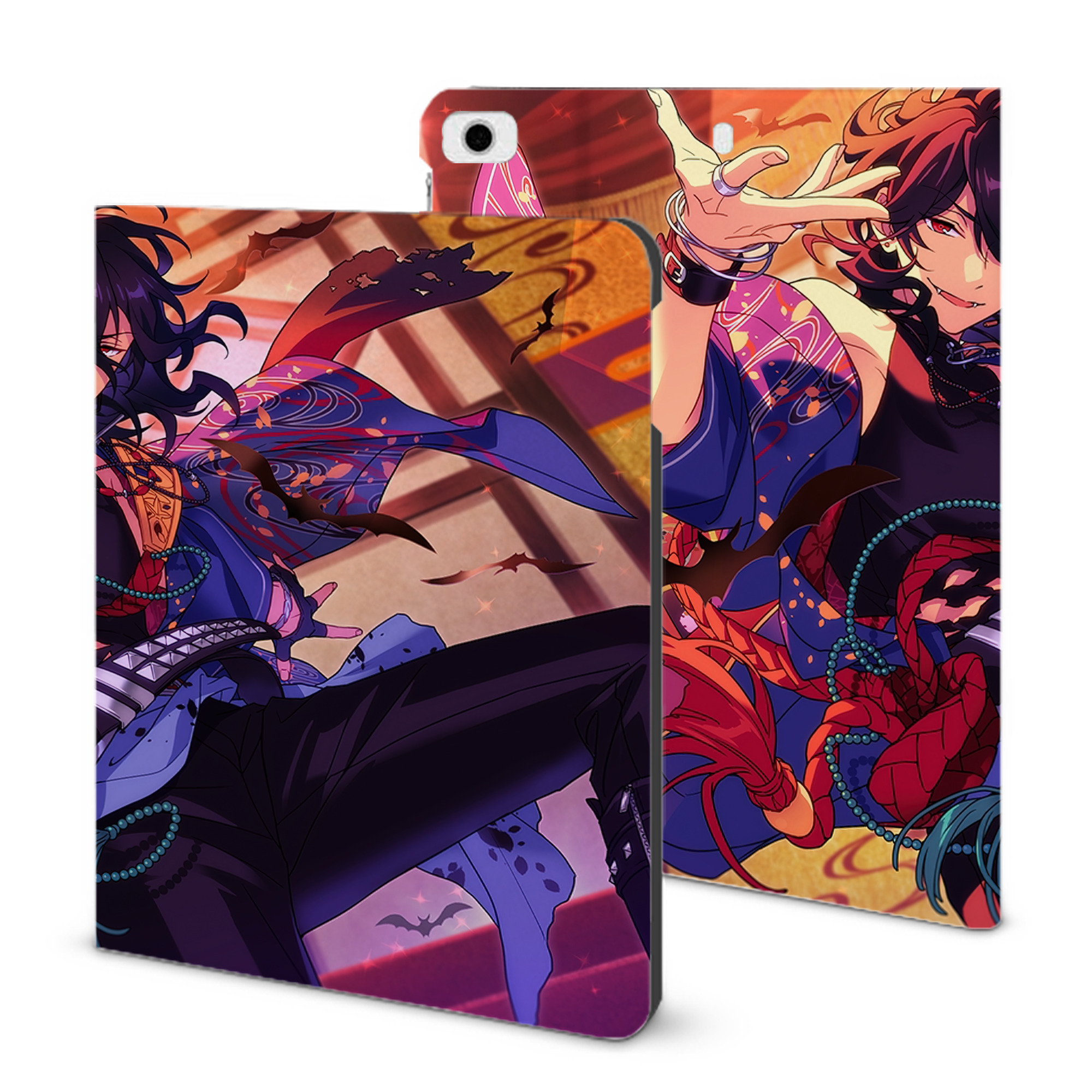 （画像用） あんさんぶるスターズ! Ensemble Stars IPad ケース ブック型 PUレザー TPU 耐衝撃 軽量 薄型 ペン収納なし 全面保護 IPad 各モデル対応